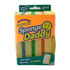 Scrub Sponge Daddy Dual Sided Non-Scratch 4 pack