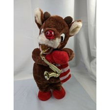 Dan Dee Rudolph the Red Nosed Reindeer Animated Plush Musical Lights Saxophone