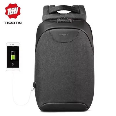 No Key Anti theft TSA Lock Fashion 15.6 inch USB Charging Laptop School Backpack