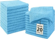 Washcloths - 20 Pack - Face Towels 12" x 12" , Highly Soft Wash Cloths and Hand
