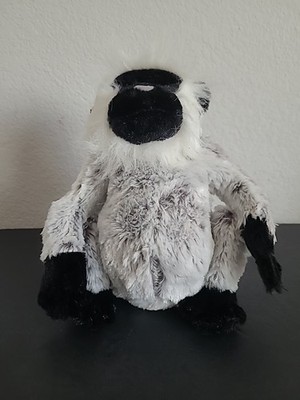 GANZ Webkinz Langur Monkey Grey 8 inch Plush Stuffed Animal Toy