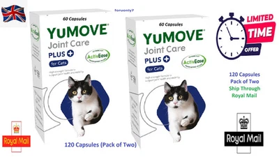 BRANDED YuMOVE Senior Cat Joint Supplement for Older Stiff Cats with Glucosamine 120-Cap