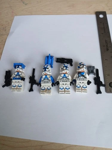 Star Wars Legos clones good condition white blue with Minifigures guns and jetpa