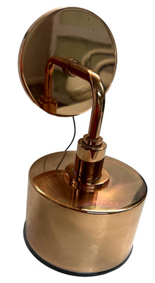 Modern Wall Sconce Light Fixture Copper Tone Shine Metallic G9 LED