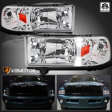 Fits 1994-2001 Dodge Ram 1500 2500 3500 Led Strip Headlights Corner Signal Lamps