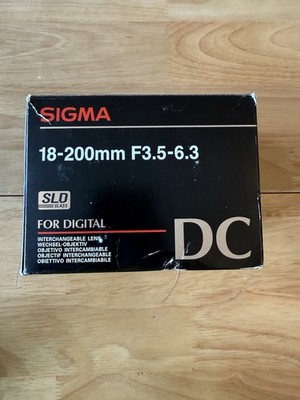 Sigma 18-200mm f/3.5-6.3 DC Zoom Macro Lens Auto & Manual Focus 62mm Filter