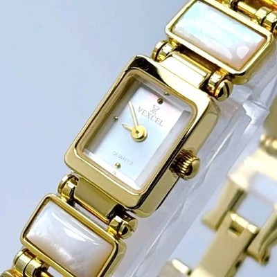 Vexel 468 Square Cut Glass Natural Stone Watch Used