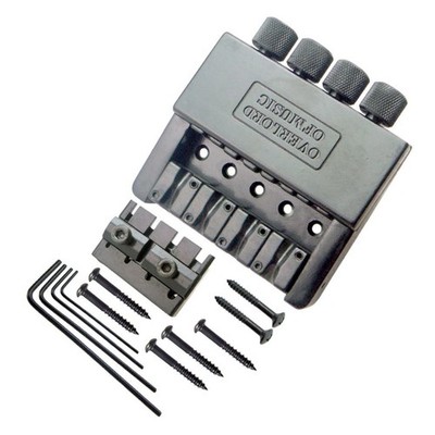 1 Set Schwarz 4 String Headless Bass Gitarre Bridge System Elektrische