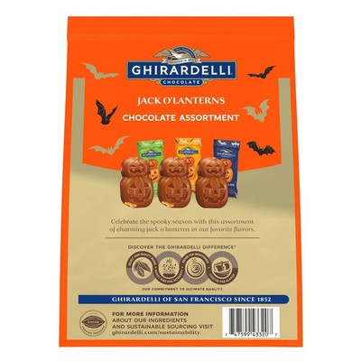 Ghirardelli Premium Jack-O-Lantern Chocolate Candy Variety Pack