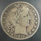 1910 Barber Half Dollar Silver