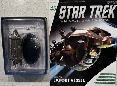 NEW  Eaglemoss Collections Star Trek Malon Export Vessel (#45) PLUS MAGAZINE.