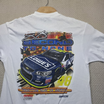 #ad #ad Jimmie Johnson T Shirt Mens L 2014 NASCAR #48 Lowes Hendrick Motorsports USA $14.99