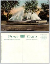 Fountain 15th and Paseo Kansas City MO Postcard