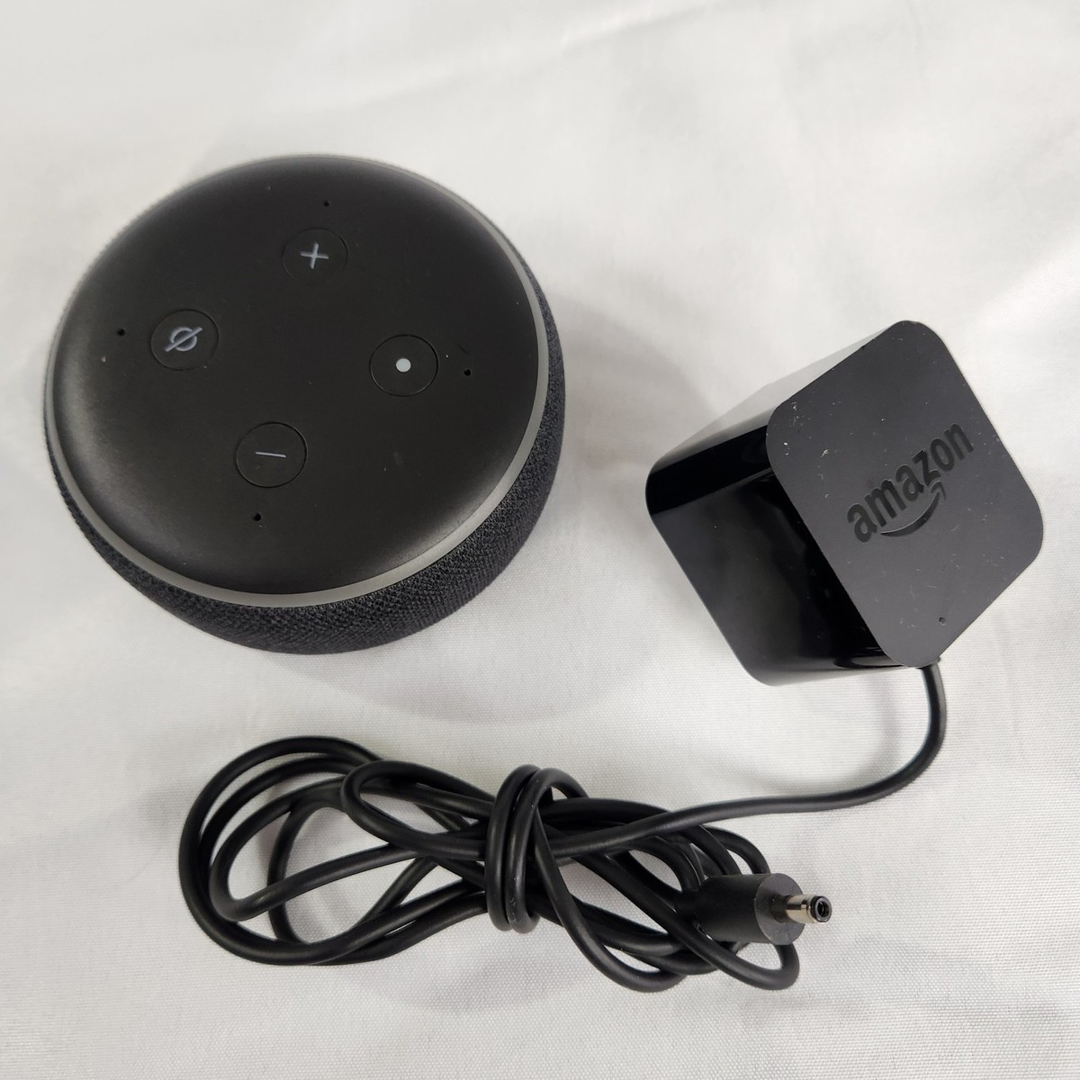 Amazon Echo Dot 3rd Gen Alexa Smart Speaker Black w/ Power Adapter