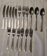 Cambridge Mena Frost Flatware  Silverware. Lot Of 17. A7
