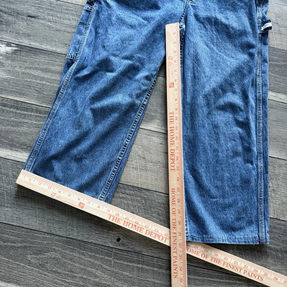 Macacão jeans vintage anos 90 Tommy Jeans Hilfiger babador carpinteiro pequeno hip hop Y2K - Imagem 4 de 4