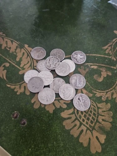 Lot of 15 Roosevelt 90% Silver Dimes Pre 65 Various Years