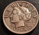 Norfed, 2000, American Liberty Currency, $10, Troy Oz. .999 Silver Proof Round.