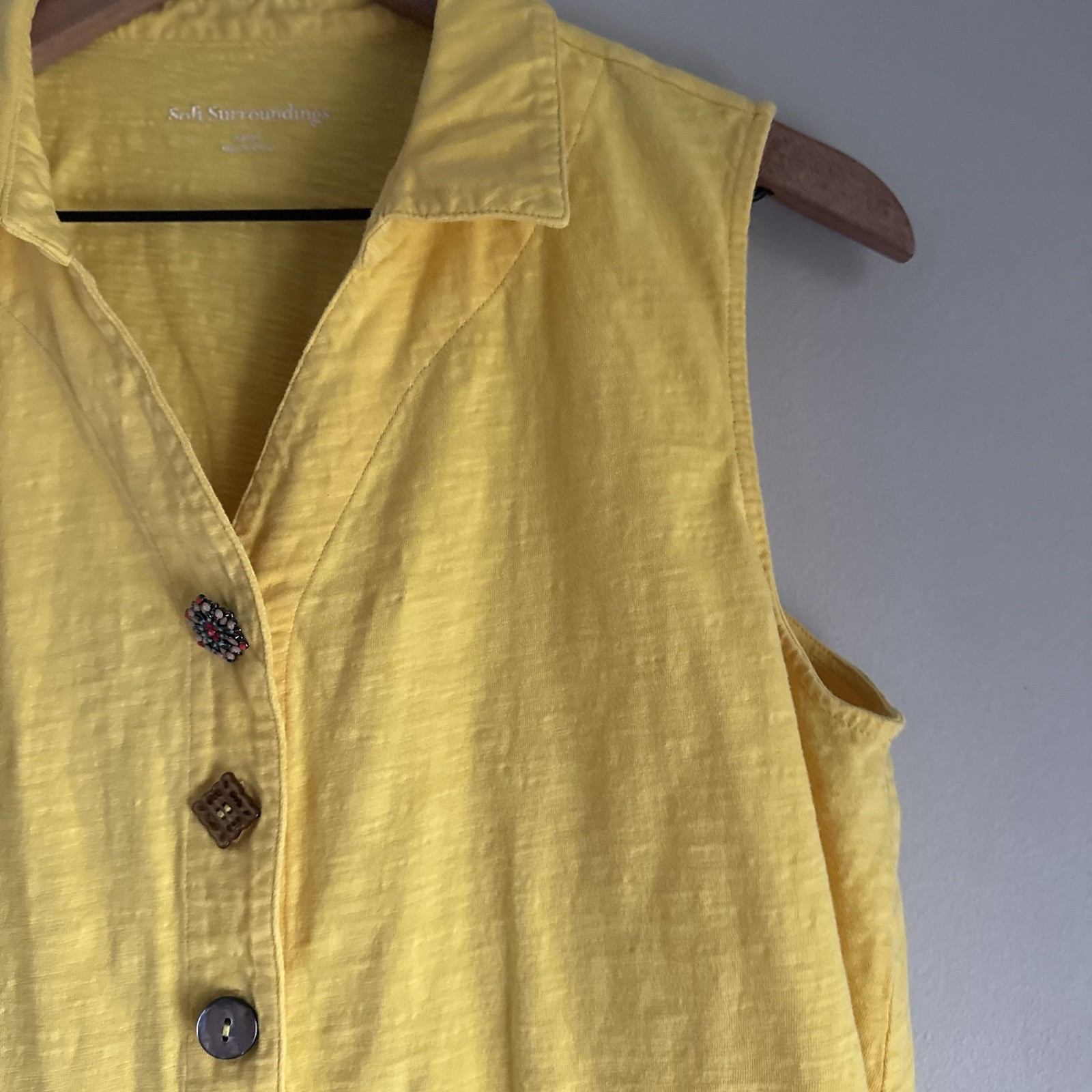 Soft Surroundings "Danielle" Button Sleeveless Bl… - image 5