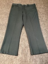 VTG Haband of Paterson Green Dress Pants 36x27 Mens USA Made Permanent Press