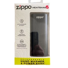 Zippo HeatBank 6 Hour Rechargeable Hand Warmer & Power Bank Model Z4A20 Black