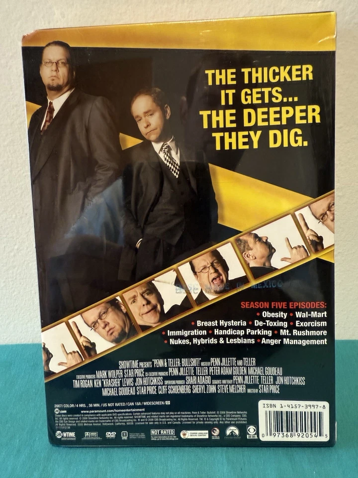 Penn & Teller Bullshit - The Complete Fifth Season (2007 Dvd) R1 - New & Sealed - image 2 of 4