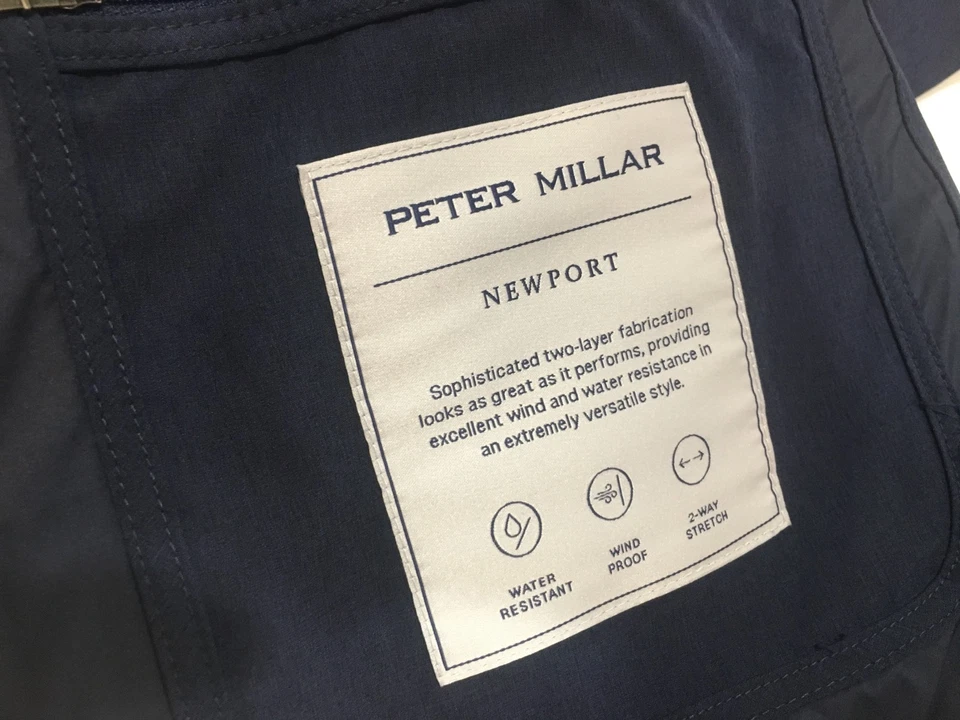 NWT $295.00 Peter Millar Crown Newport City Coat Navy Blue Size MEDIUM - Image 3 of 3