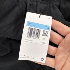 Nike Air Jogger Pants Kids Medium Black White Colorblock Fleece Taper Leg Gym