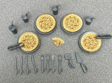 Vintage Barbie Kitchen Food, Cardboard Pizzas, Plates, Cups, Utensils