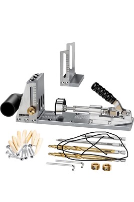 HOWOD Pocket Hole Jig Kit, Professional and Upgraded All-Metal Pocket Screw 
