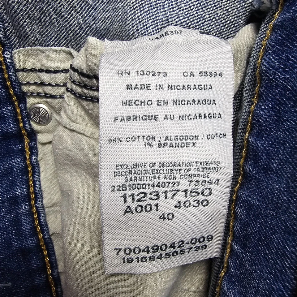 Pantalones Cortos de Jean Wrangler Para Hombres 40 Azul Denim Aire Libre Senderismo Sueltos Patinador Pantalones Cortos Logo Foto 3 de 4