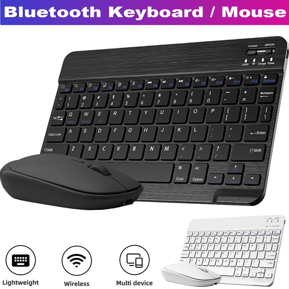 Wireless Bluetooth Keyboard and Mouse Waterproof For iPad Air Pro 