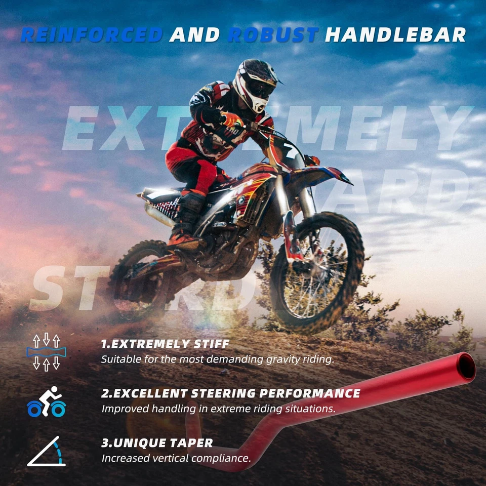 Barra rastreadora de elevación de manillar de grasa roja de 1-1/8" 28 mm para Honda CB125R CB300R CB1000R Foto 3 de 4