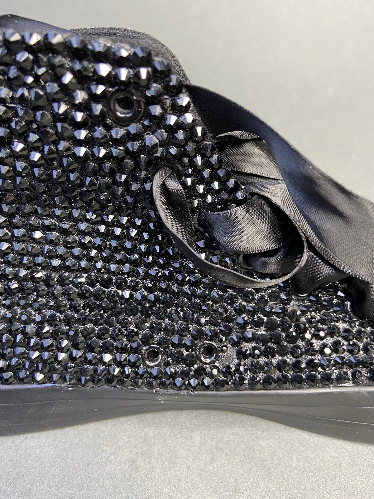 ZGR High Top Stoned Bedazzle Black Sneakers Shoes Women's Size 9.5