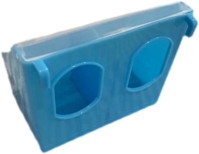 RABBITNIPPLESCOM 6 Pack of 2 HOLE PLASTIC QUAIL FEEDERS PIGEON DOVE BIRD OUTSIDE OF CAGE