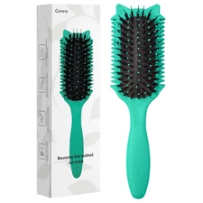 QYuekar Curl Defining Brush Volumize Detangle Reduce Frizz Cat-Head Design Shine