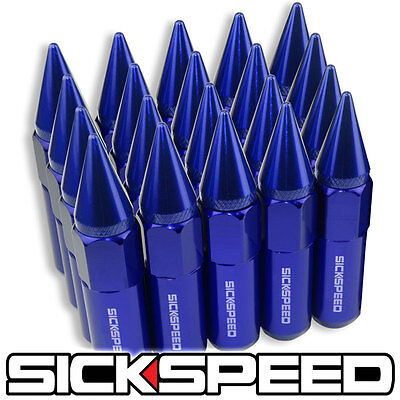 20PC BLUE SPIKE FOR ALUMINUM 60MM EXTENDED TUNER LUG NUTS