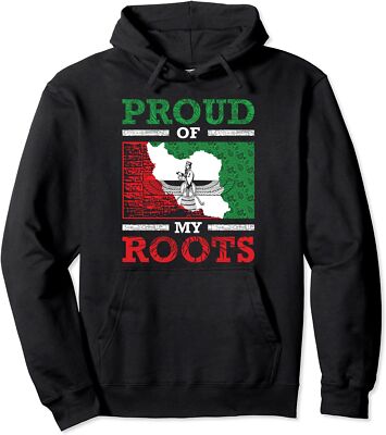 Iran Iranian Persian Irani Flag Iran Roots Farsi Unisex Hooded Sweatshirt