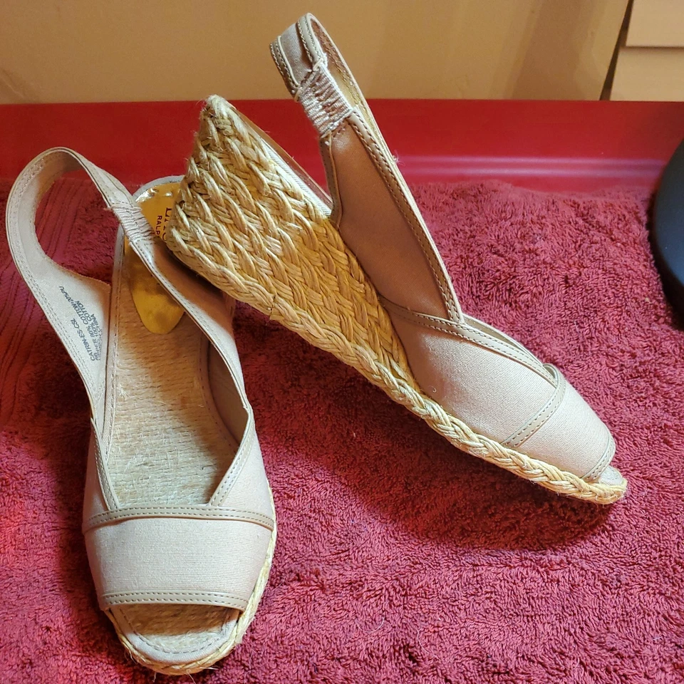 Lauren Ralph Lauren Catrin Espadrille Wedge Sandal size 8B- new no box - Image 2 of 4