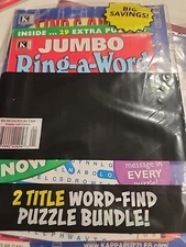 2  Word-find Puzzle Bundle - Jumbo Ring-A-Word and Find & Circle 