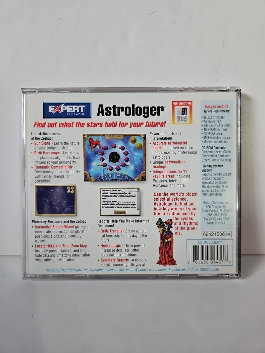 Expert Software ASTROLOGER Astrology Software CD-ROM | For Windows