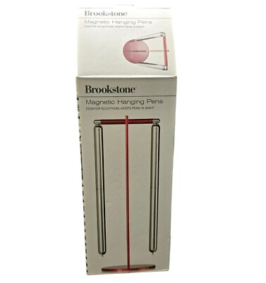 Brookstone Magnetic Hanging Pens With Desktop Stand Pen Holder NIB JJ4004