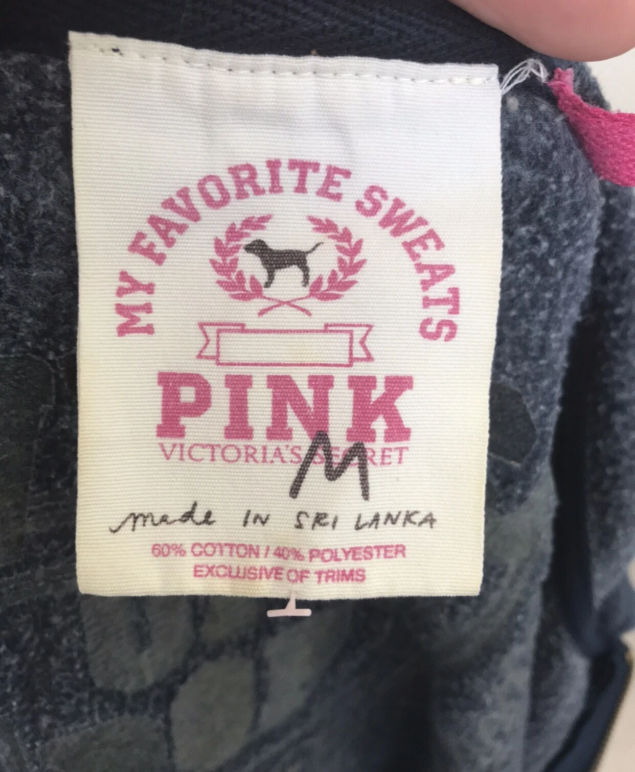 UNDERCOVER Felpa VICTORIA'S SECRET ROSA logo amore zip felpa cappuccio giacca maglione top vintage