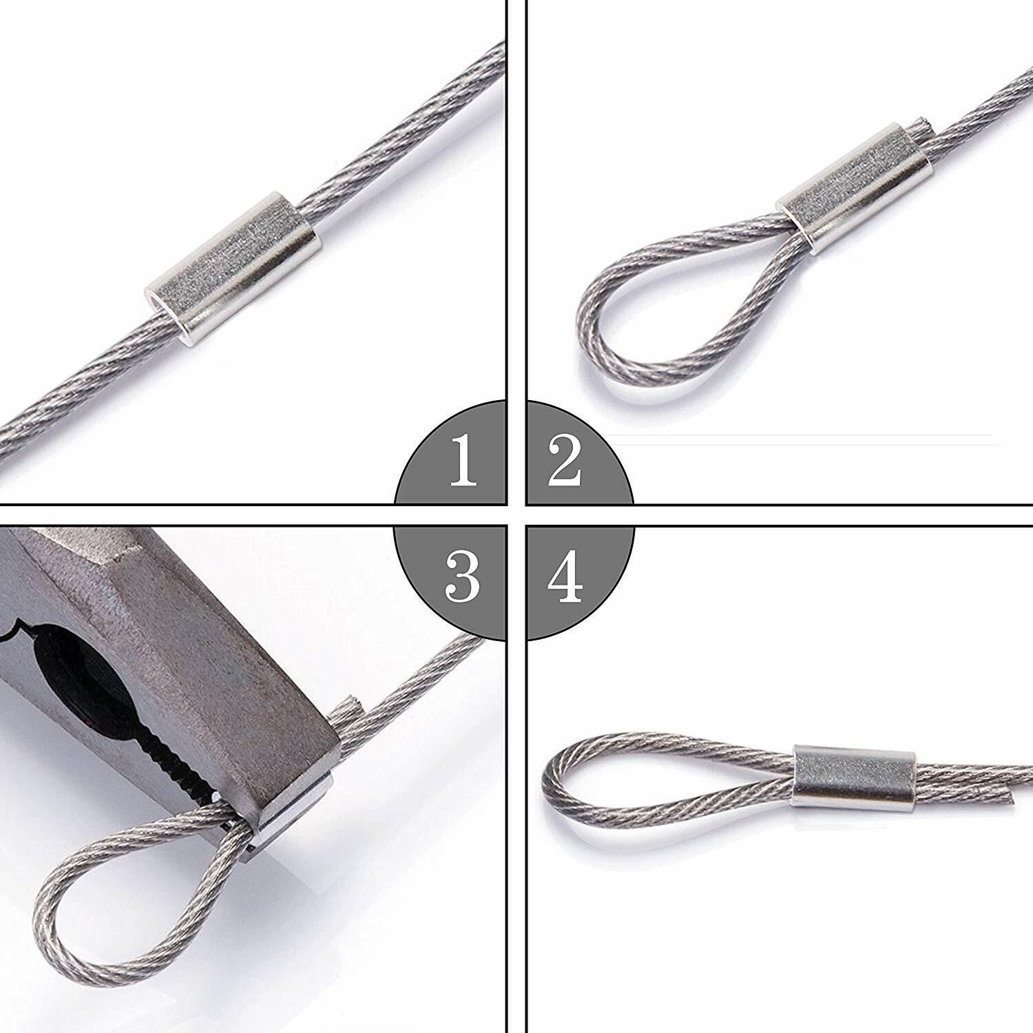 Aluminum Single Barrel Crimp Sleeves Fishing Line Tube Connector for