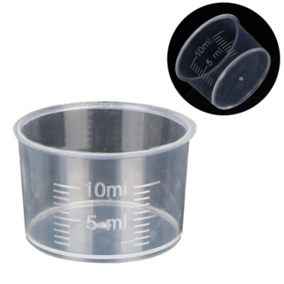 10ml Measuring Cup 20Pcs Measurement Liquid Volumetric Clear Disposable 
