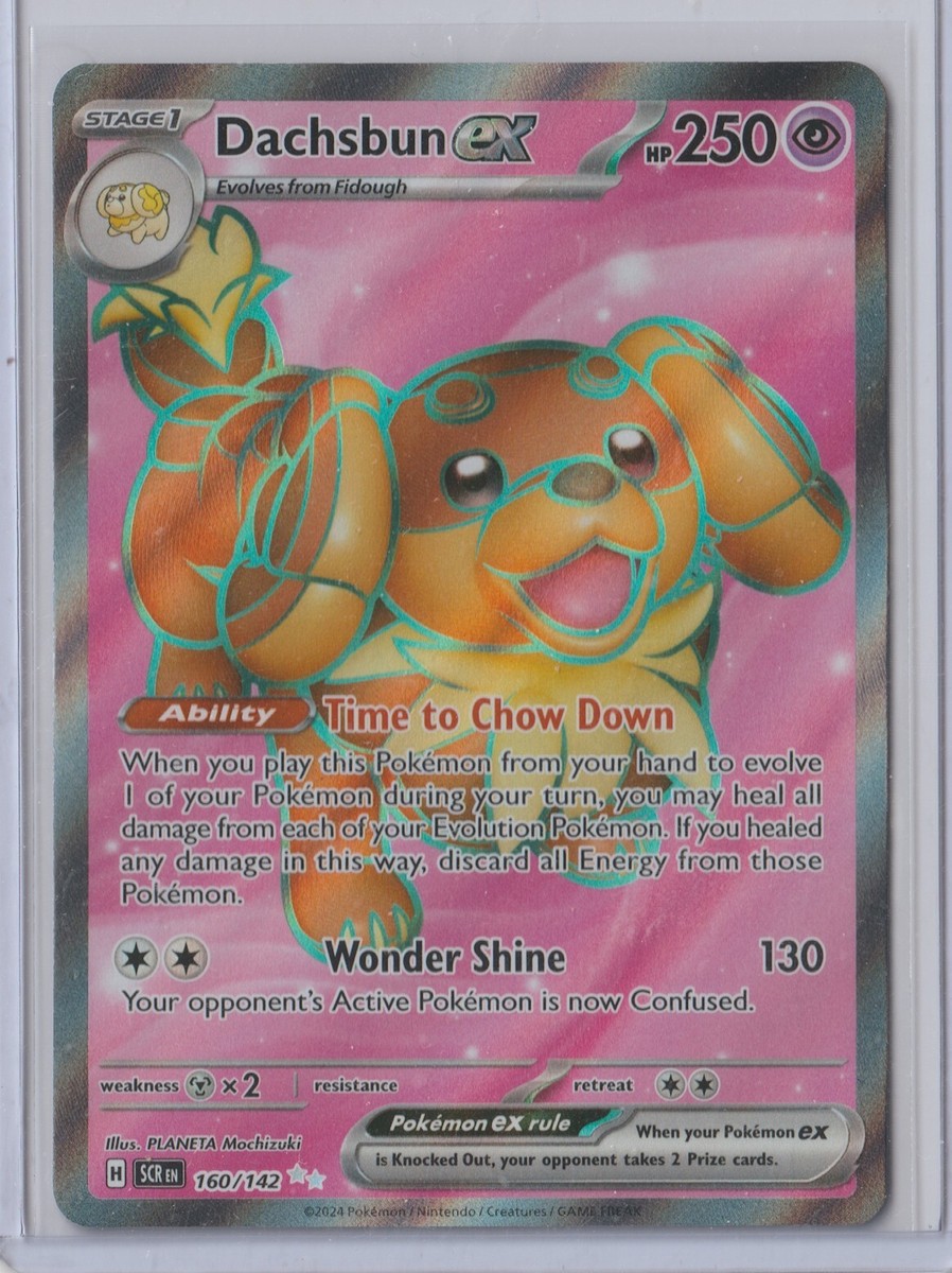 160 142 pokemon card Pokemon - Dachsbun ex 160/142 - Stellar Crown