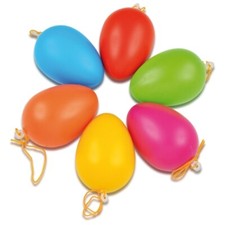 Kunststoff-Ostereier bunt , 12 Stk. Plastik Eier - Dekorieren
