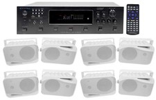 Technical Pro 6000w 6 Zone, Home Theater Bluetooth Receiver 8 4" Speakers
