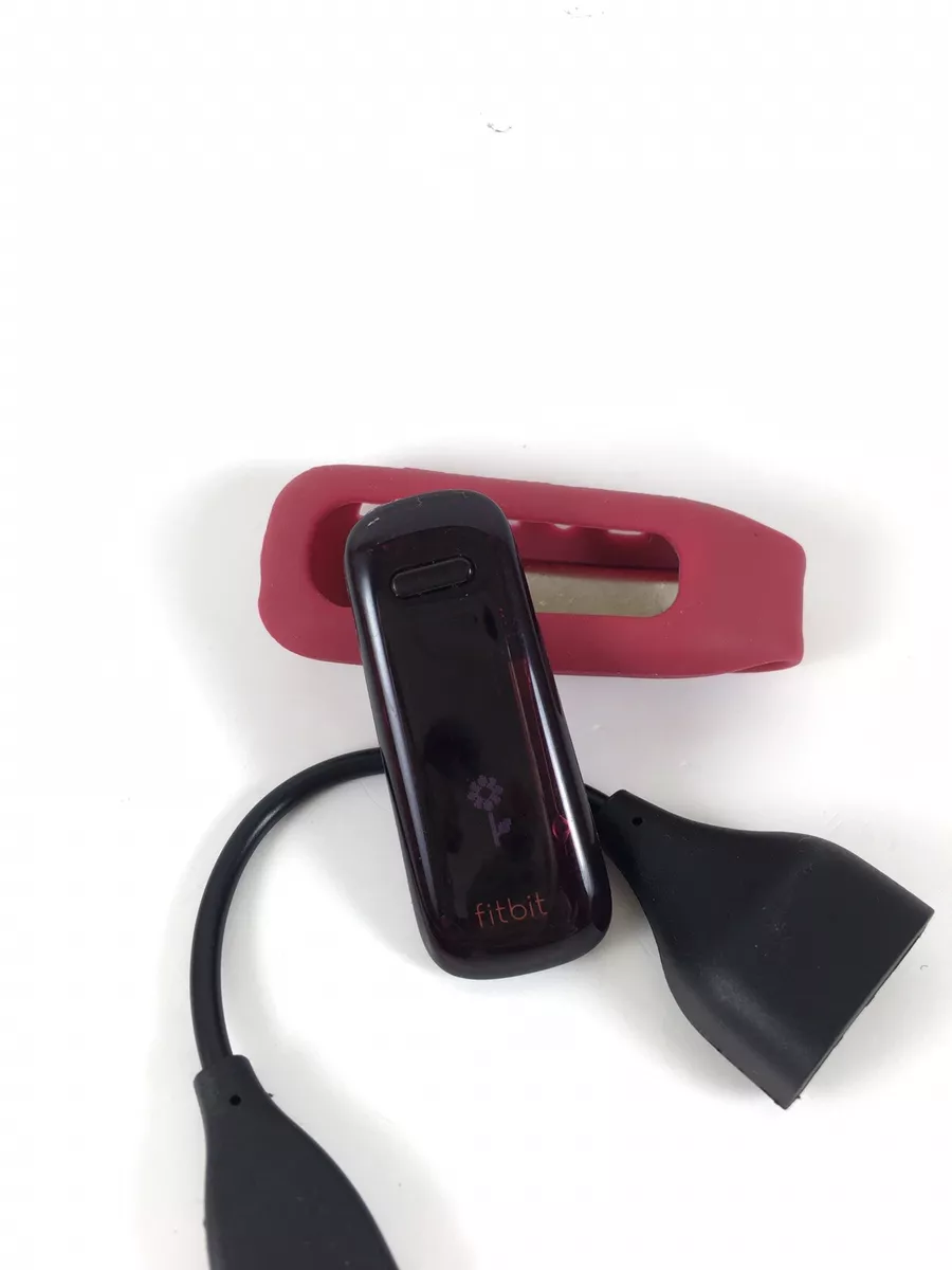 Authentic Fitbit One Burgundy Tracker with New Battery Charger
