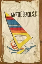 Vintage Myrtle Beach SC Canvas Raft Pool Beach Float For Decoration